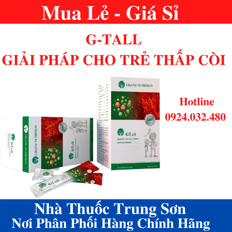 NƯỚC TĂNG CHIỀU CAO G-TALL   -   GTALL (HỘP 20 GÓI 10ML/GÓI) - TS001