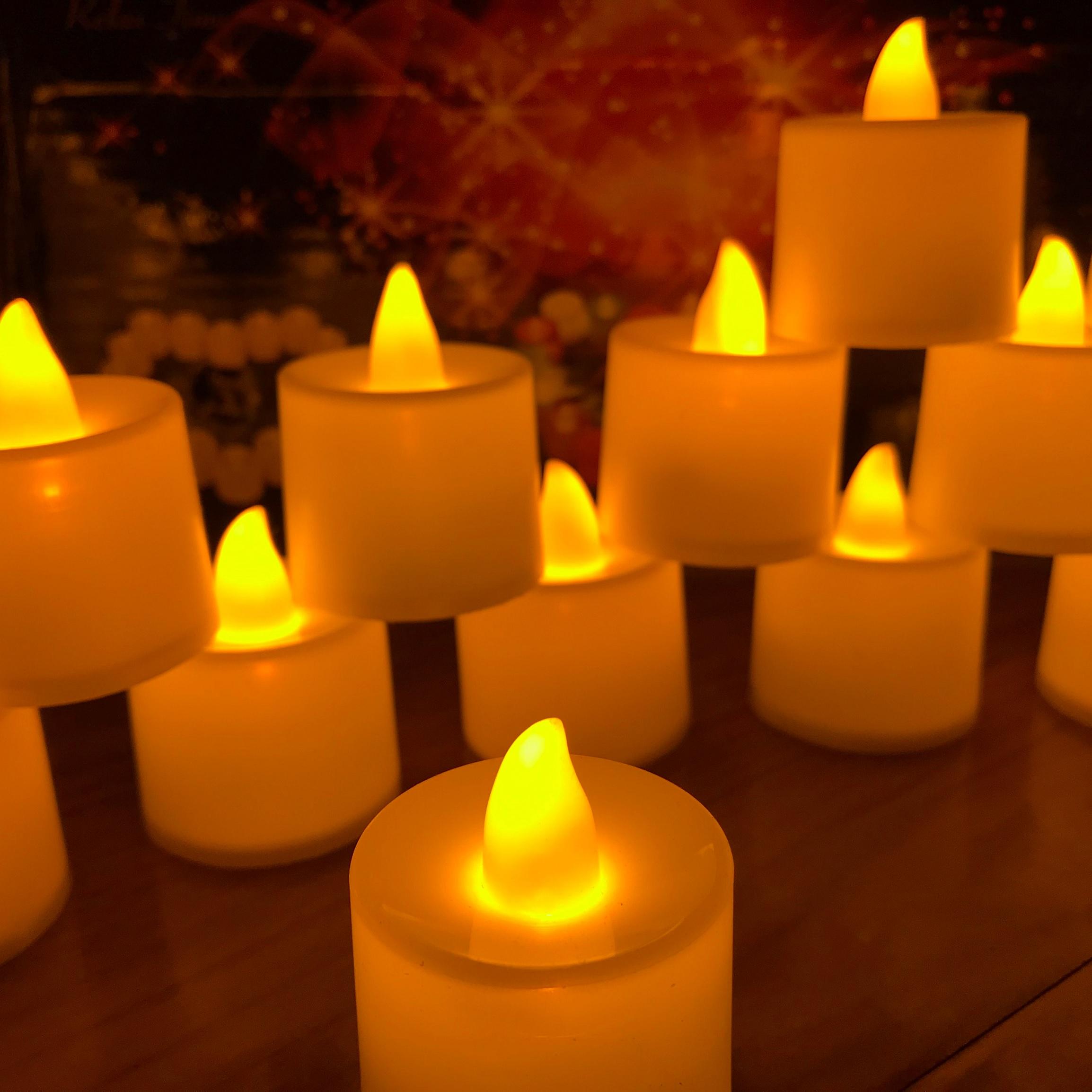 Combo 3 đèn LED Trang Trí Hình Nến Lung Linh – Nến Led màu Vàng Ấm, dùng pin Cr2032 time lâu hơn pin thường 2 ngày