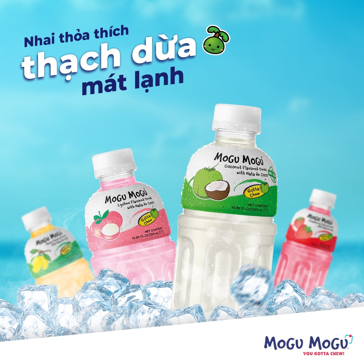 Nước Thạch Dừa MOGU MOGU Thái Lan Các Vị (Chai 320ML)