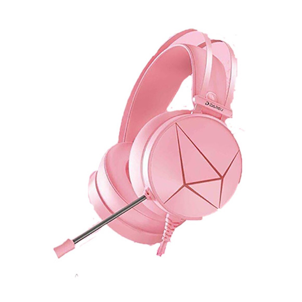 Tai Nghe Gaming Dareu Eh722S Pink+ Black [ Âm Thanh Vòm, Led Rgb, Giả Lập, Âm Thanh 7.1 ].