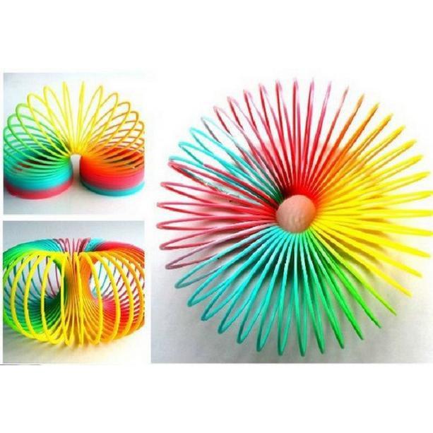 Đồ Chơi Lò Xo Cầu Vồng Ma Thuật 7 Màu (Đường Kính 8cm)