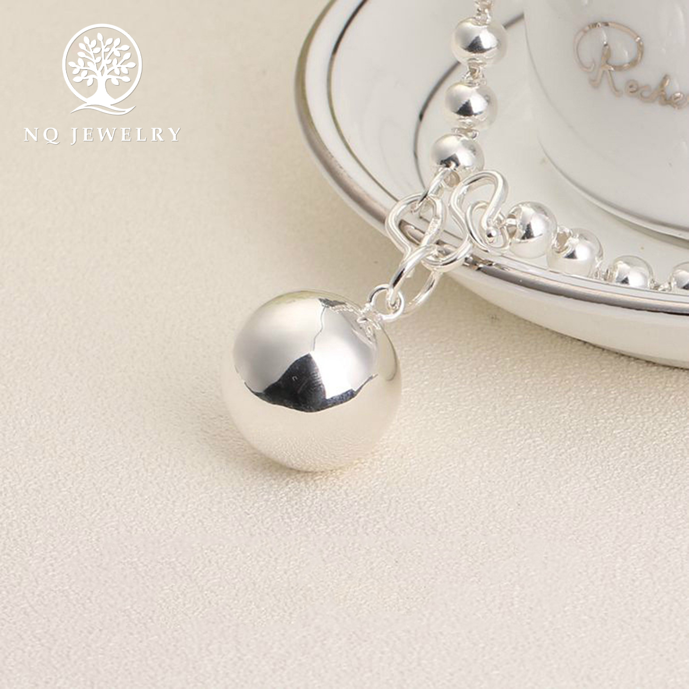 [HCM]Charm bạc chuông mặt treo - NQ Jewelry