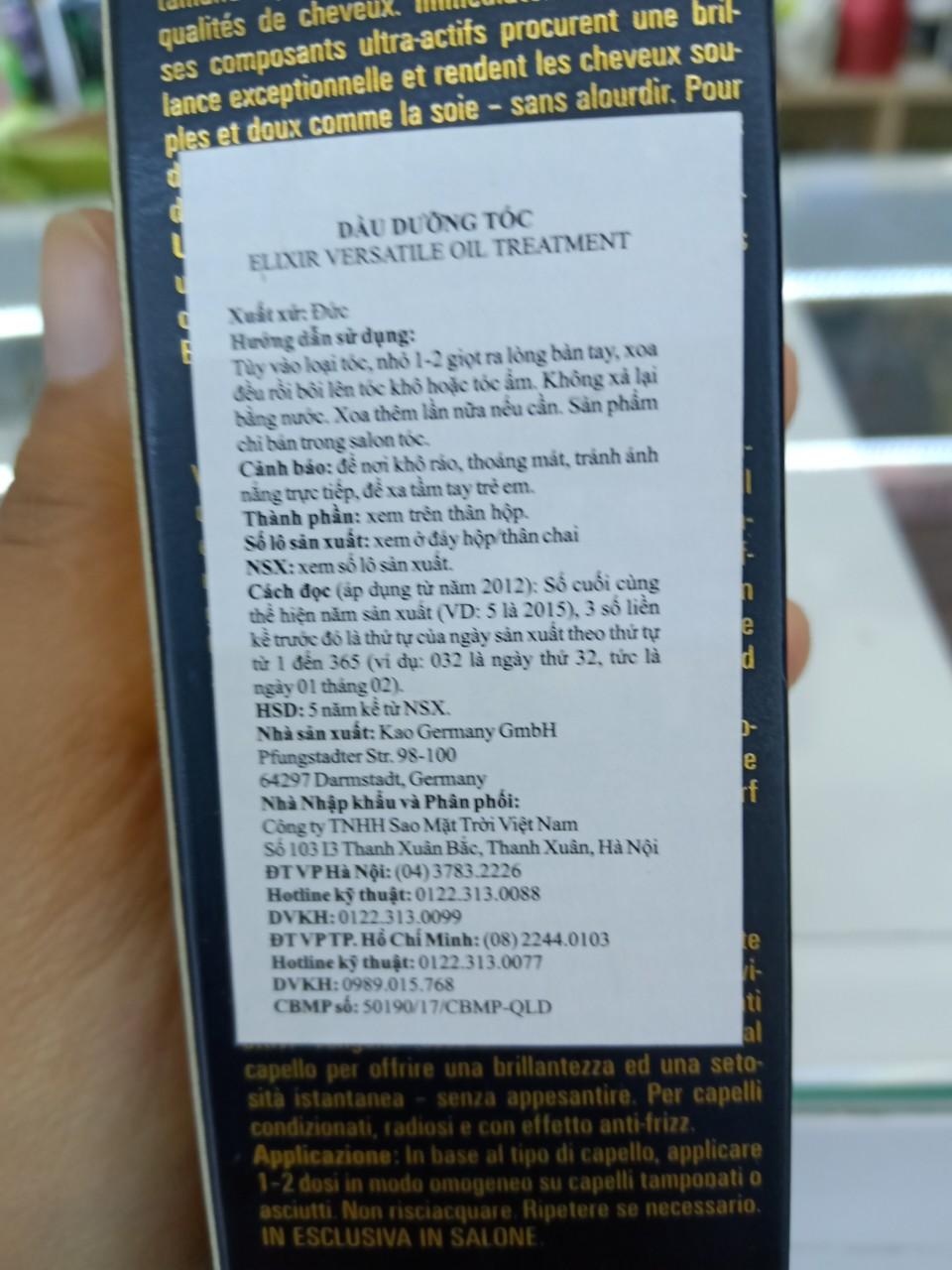 Tinh dầu dưỡng tóc GOLDWELL 100ml
