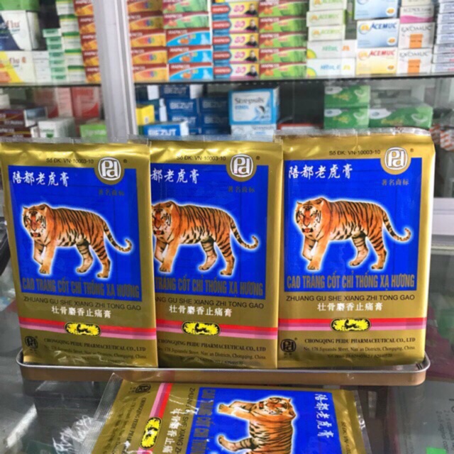 [HCM]Combo 2 gói Cao Dán Con Cọp - gói 4 miếng ( Cao tráng cốt chỉ thống xạ hương )