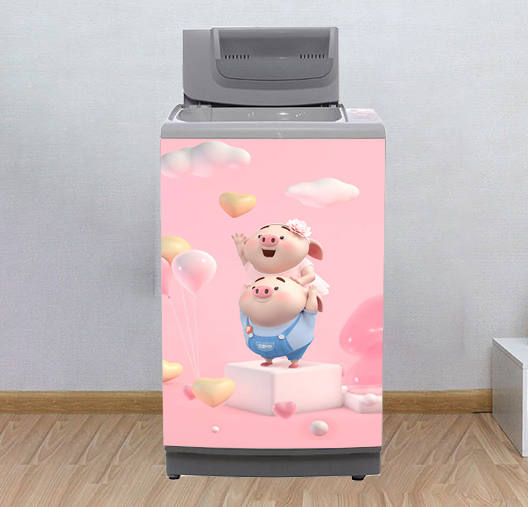 Decal dán máy giặt chất liệu cao cấp- Pig 2022