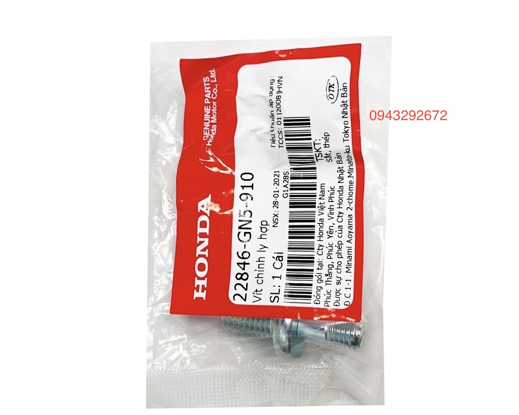 Vít Chỉnh Ly Hợp ( Côn ) Honda Dream, Wave, Future 1... ( 22846GN5910 )