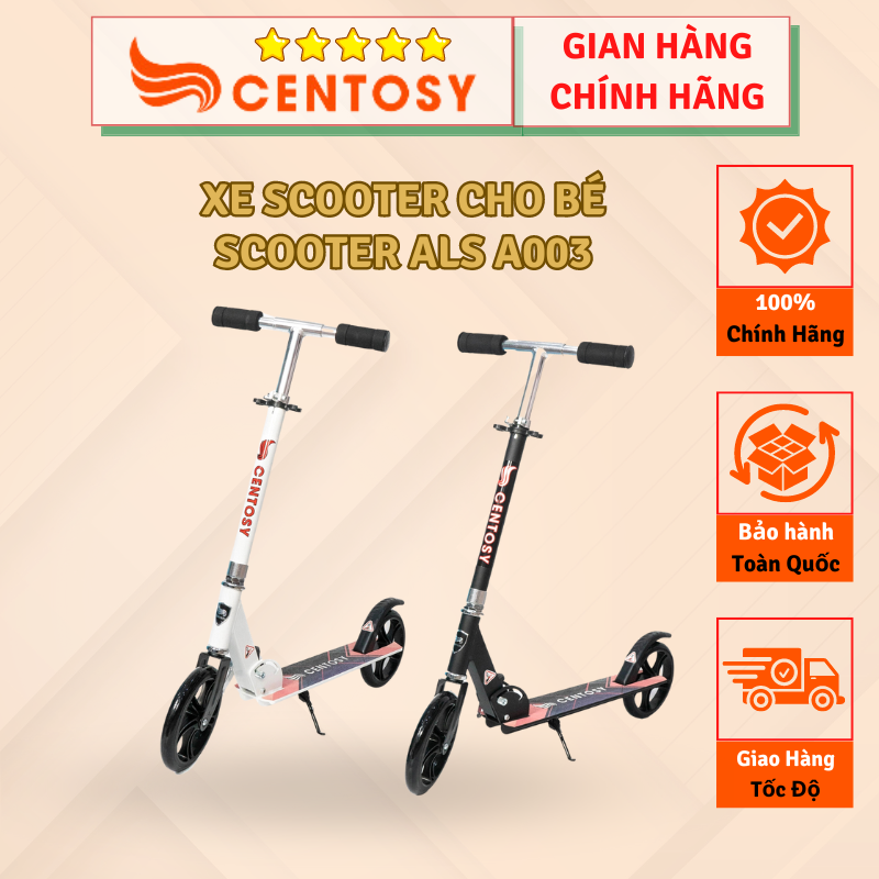 Xe scooter cho bé thương hiệu centosy scooter als a003 khung xe chắc chắn, có khớp gấp