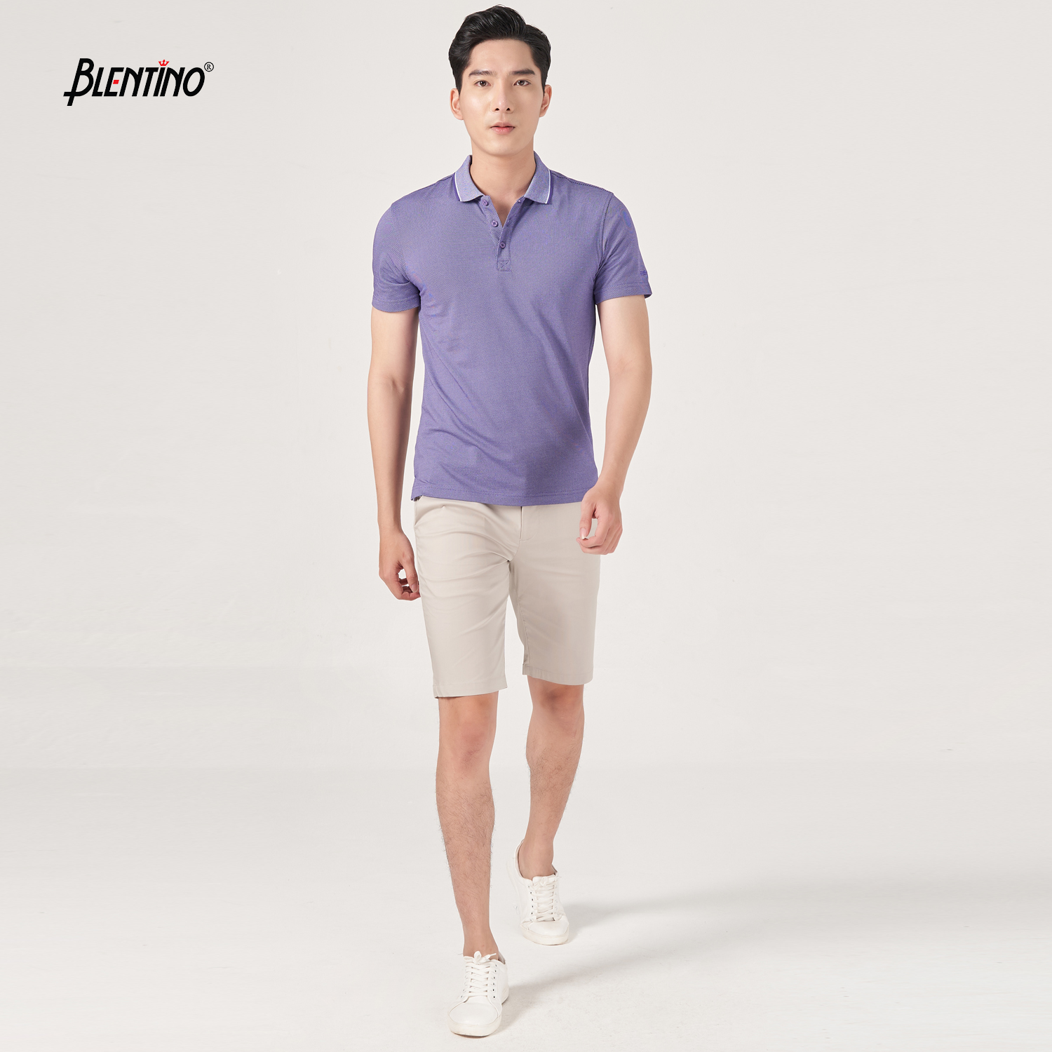 Blentino áo thun polo ngắn tay có cổ PL20448