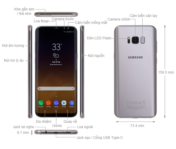 Loa trong Samsung S8 Plus/ Cục rung Samsung S8 Plus (Linh kiện bóc máy, bốc máy)