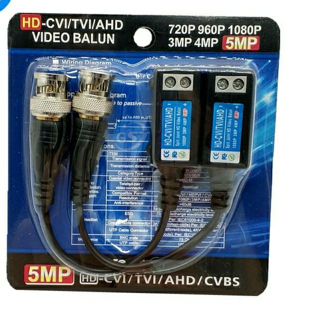 Good Quality Camera Video Balun Can Run a 5Mp Camera