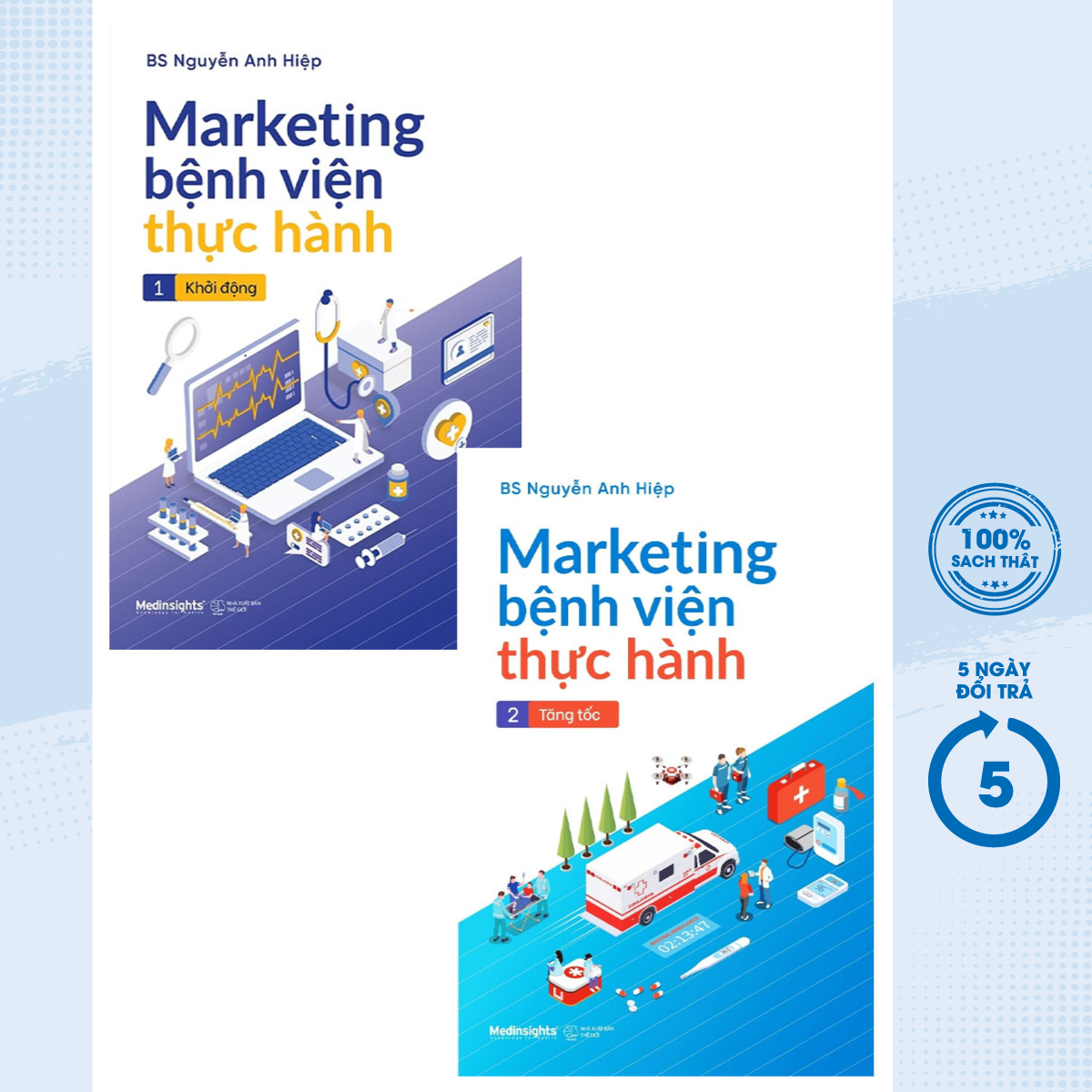 Sách - combo marketing bệnh viện thực hành: tập 1- khởi động + tập 2 - tăng tốc - al - newshop