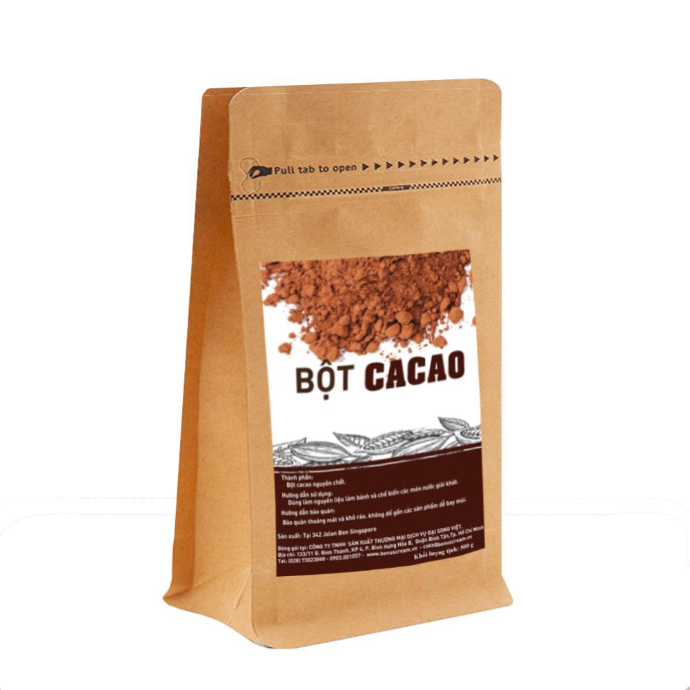 BỘT CA CAO NGUYÊN CHẤT BENUSCream - Túi /500gram