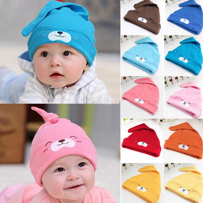 Sét mũ kèm khăn yếm cotton đáng yêu cho bé