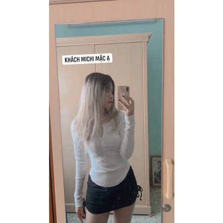 Áo len tăm cúc túi ngực