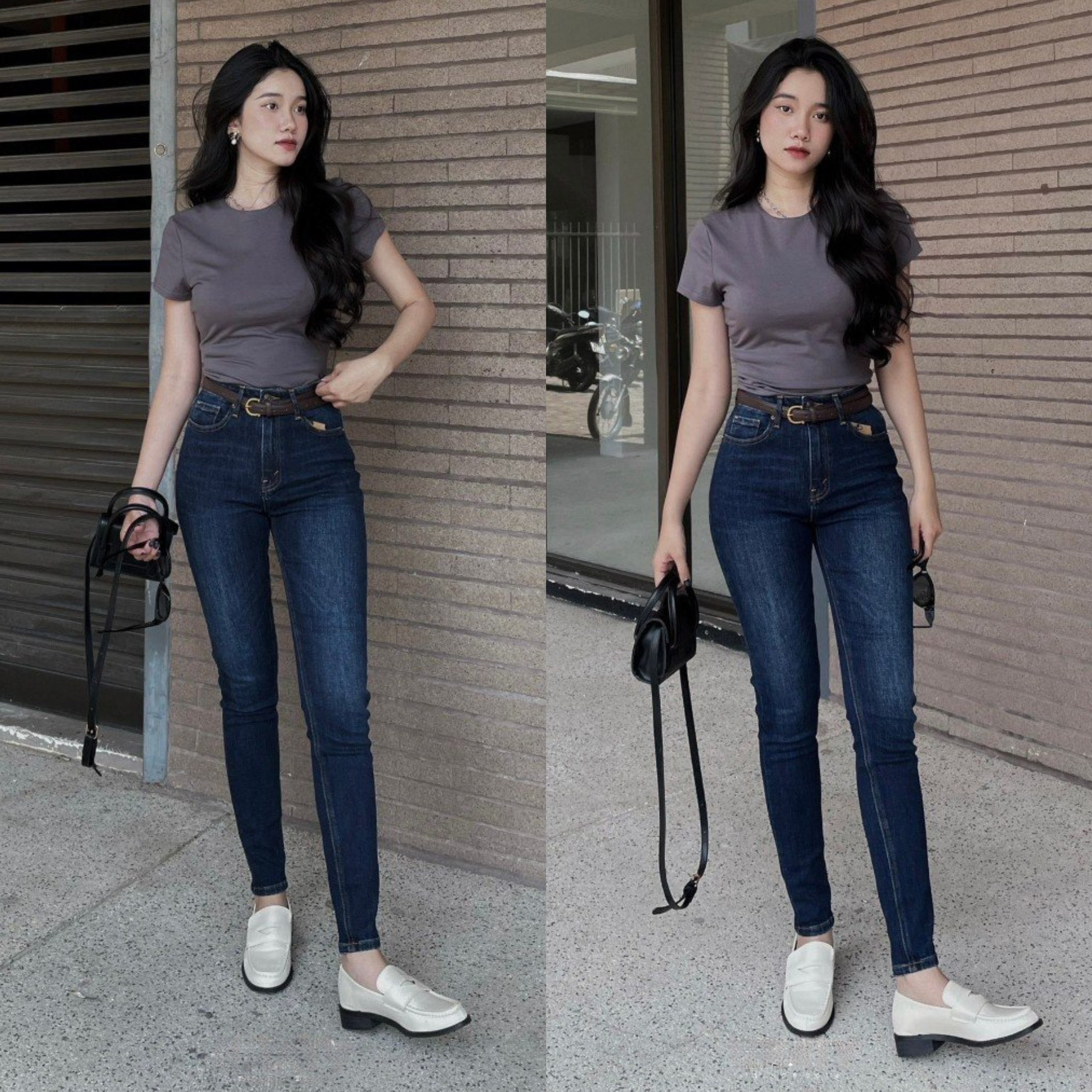 [CÓ SẴN-ẢNH THẬT]  Quần skinny trơn Zr 93cm