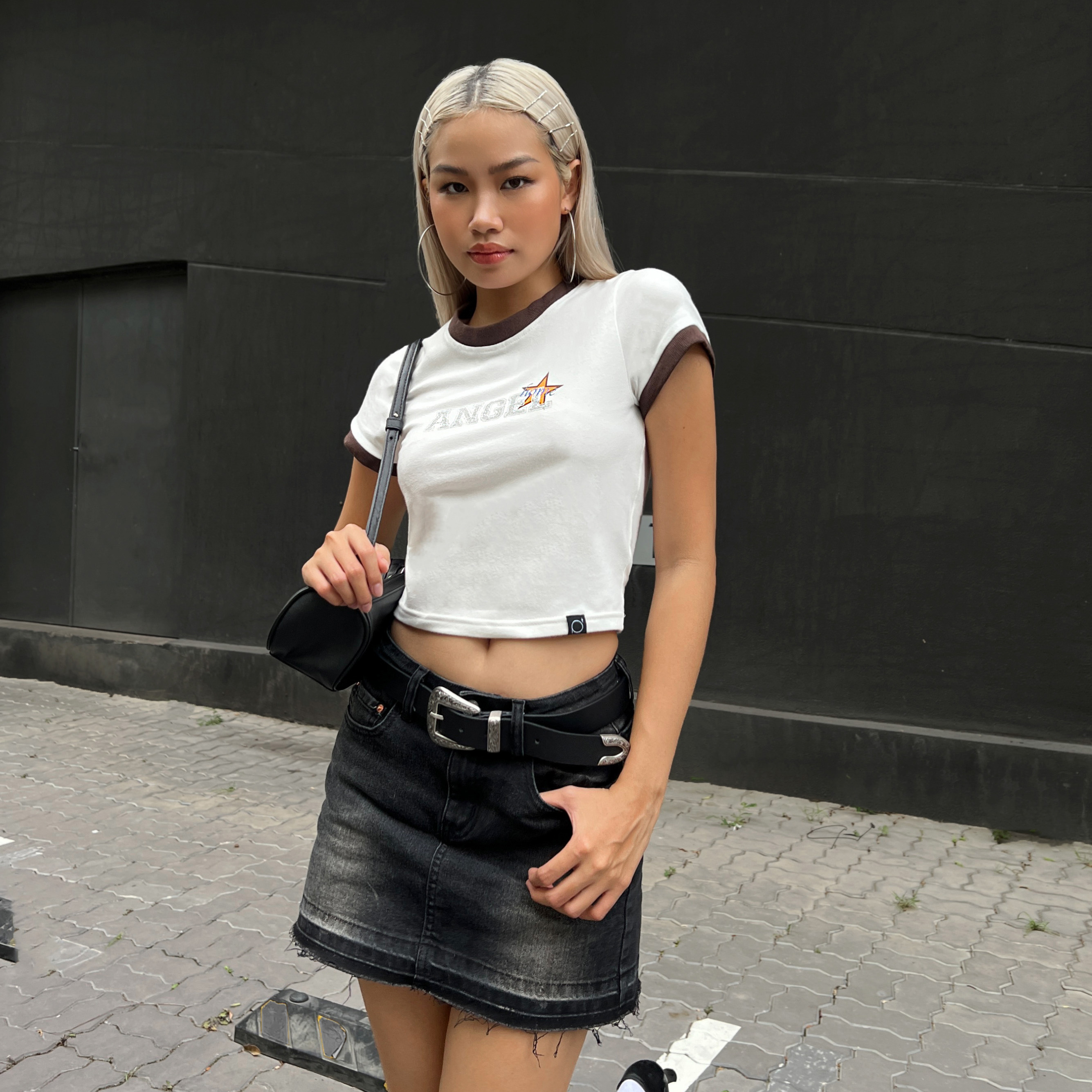 Áo Croptop PRADIES Bling Angel Phome Croptee