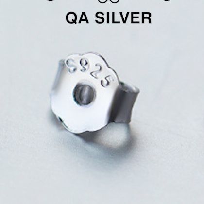 Butterfly QA SILVER Earring Backs Cap