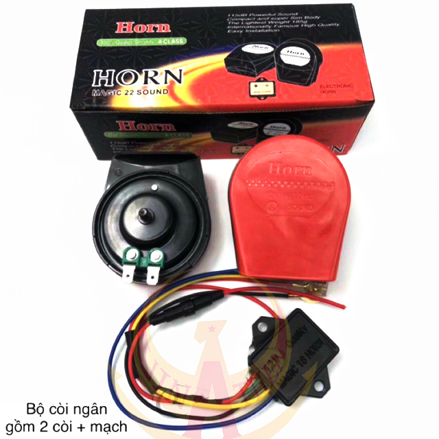 CÒI NGÂN 8 TIẾNG - CÒI NGÂN LẮP XE MÁY Ô TÔ ( 2 CHIẾC)