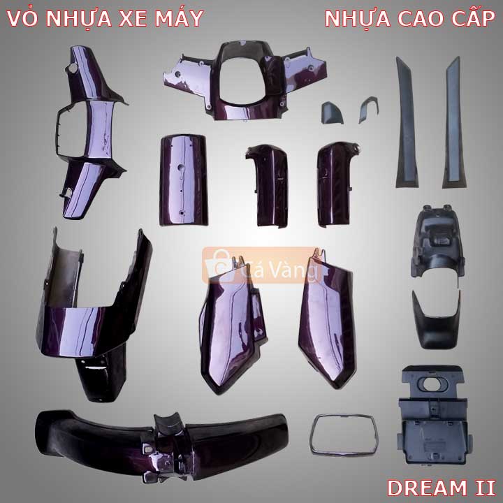 Dàn áo xe máy Dream II -Nhựa PP đen màu NHO