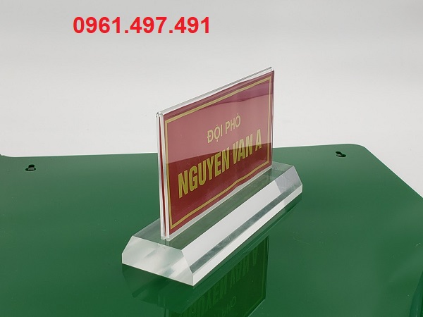Biển chức danh mica quân đội