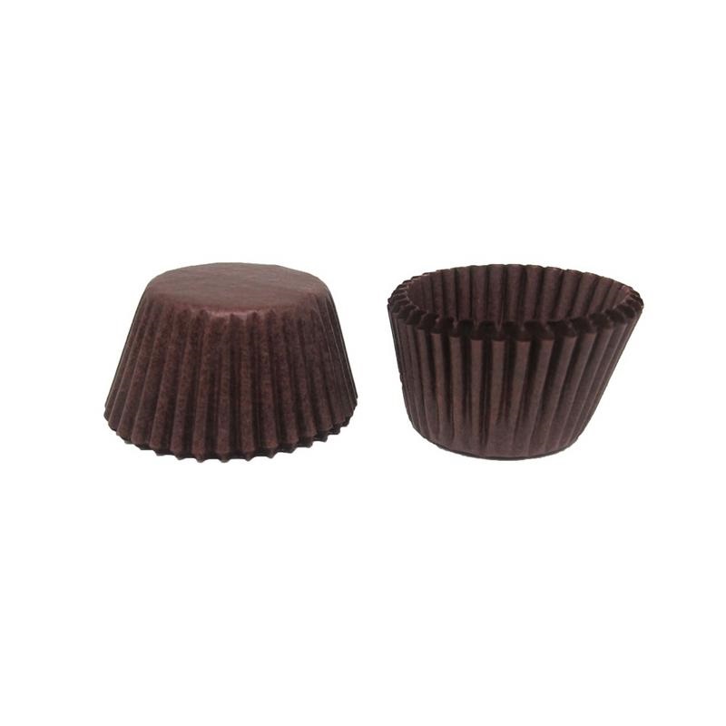 300 chén giấy cupcake mềm - trắng - nâu - số 12