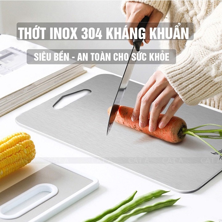 Thớt inox cao cấp 304 - thot inox 316 khang khuan,kháng khuẩn, khử mùi, chống nấm mốc- trọn đời không han rỉ- thớt innox SUS304 an toàn vệ sinh sức khỏe