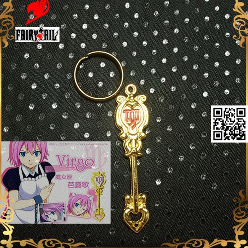 1120 Mô Hình Móc khóa Lucy hình 2 Virgo Cung hoàng đạo Xử nử - Fairy Tail Hội Pháp Sư