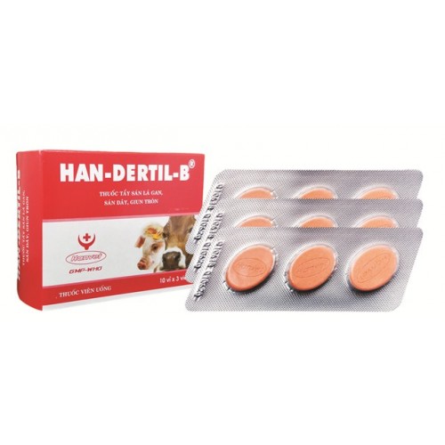 Han-Dertil-B Sán Lá Gan, Sán Dây, Giun Tròn heo bò