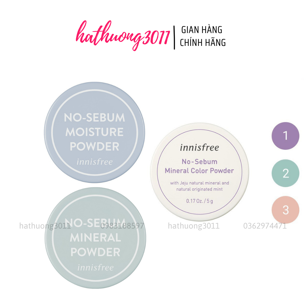 [SẴN + BILL] Phấn Phủ Bột Innisfree Kiềm Dầu NoSebum Powder.