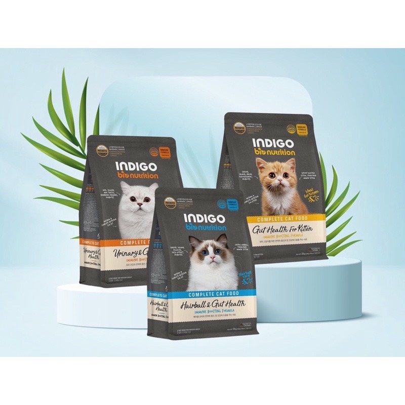 Hạt Hữu cơ cho Mèo INDIGO 100% thịt thật và Rau củ quả 2Kg