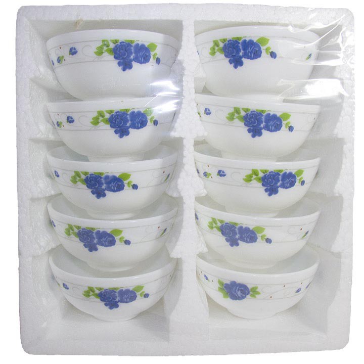 [COMBO 10 CÁI ] BỘ CHÉN SỨ HOA VĂN CAO CẤP - CHÉN SỨ TRÁNG MEN- TÔ VÀ CHÉN.