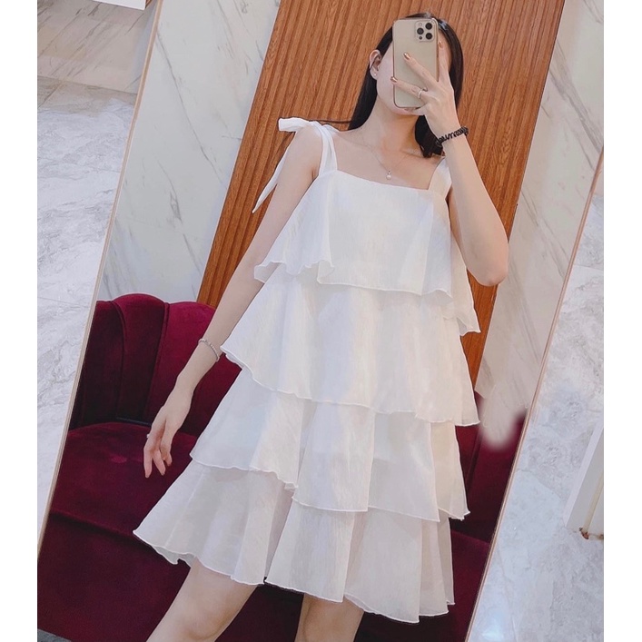 Đầm dạ hội 2 dây, váy cưới đơn giản mới nhất 2DCL - maxi.vn