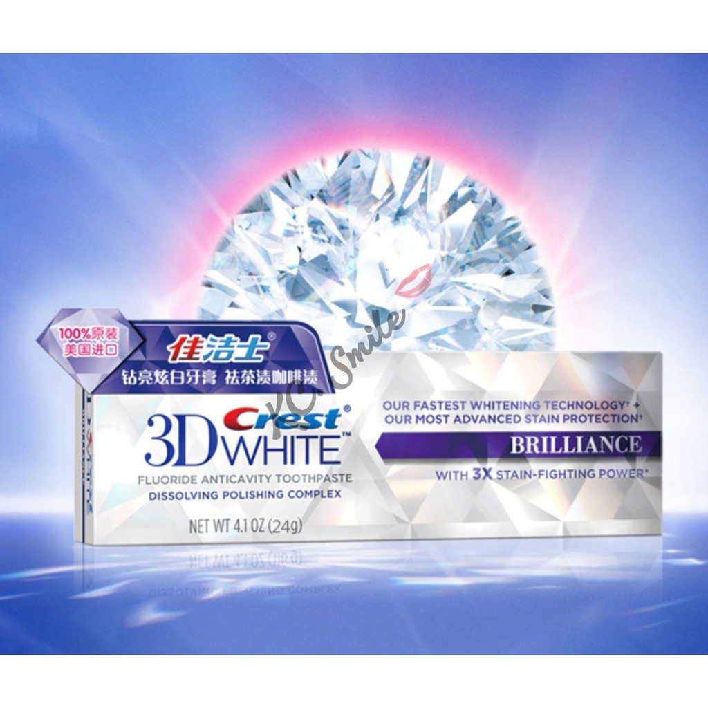 kem đánh răng crest 3d white brilliance chính hãng shop mall bản trung 5