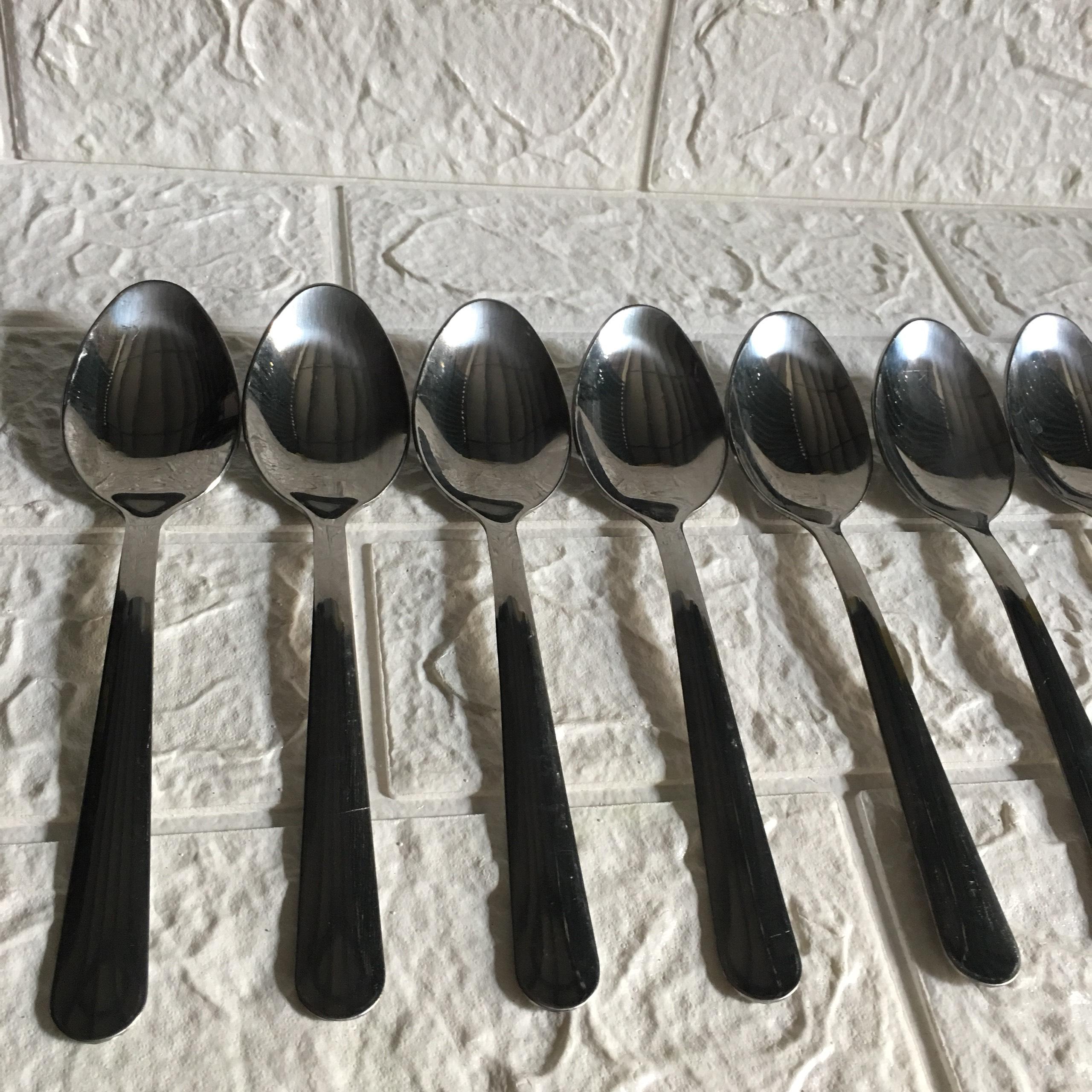 10 cái Muỗng ăn Inox loại lớn. Chiều dài 19cm. cân nặng 500gr (10 cái)