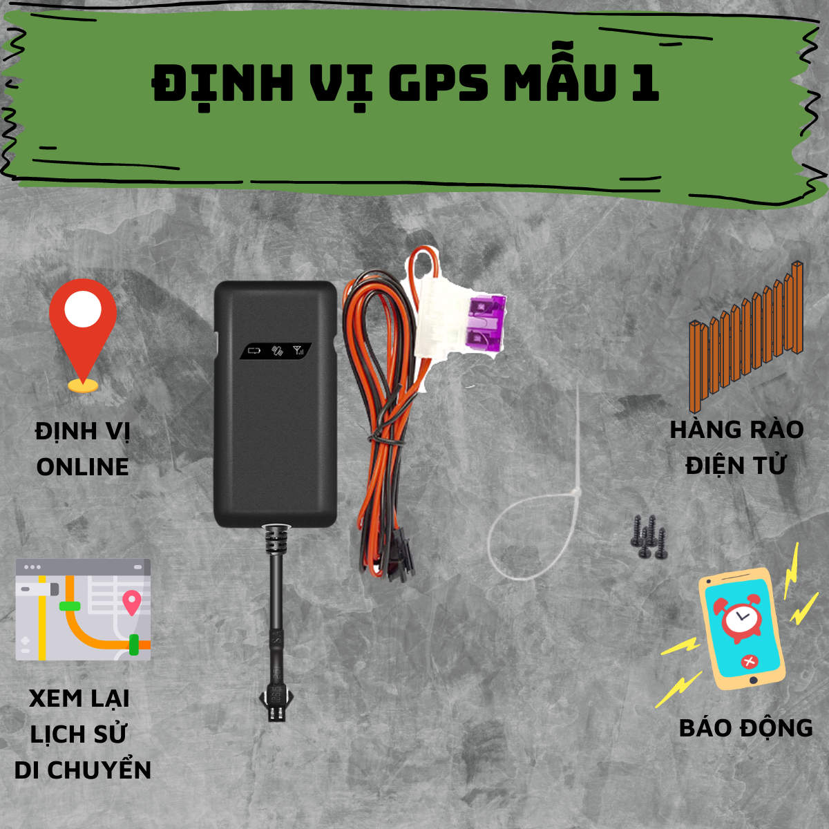 Định vị gps mẫu 1 chống trộm xe máy, ô tô