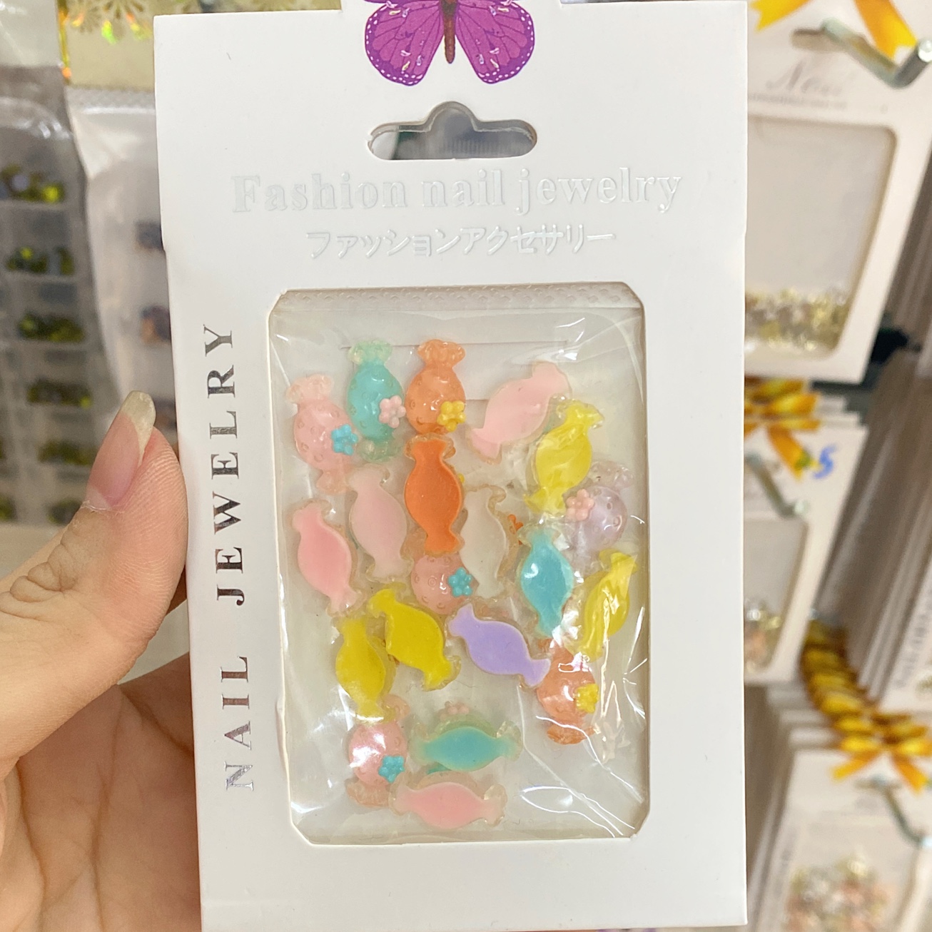 Charm Kẹo Mix Màu Đính Móng Tay - Mini Nails