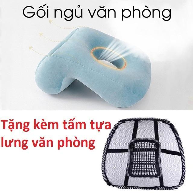 Gối ngủ trưa đa năng cho dân văn phòng siêu hót, gối ôm, gối tựa lưng, gối massage + Tặng kèm tấm tựa lưng văn phòng