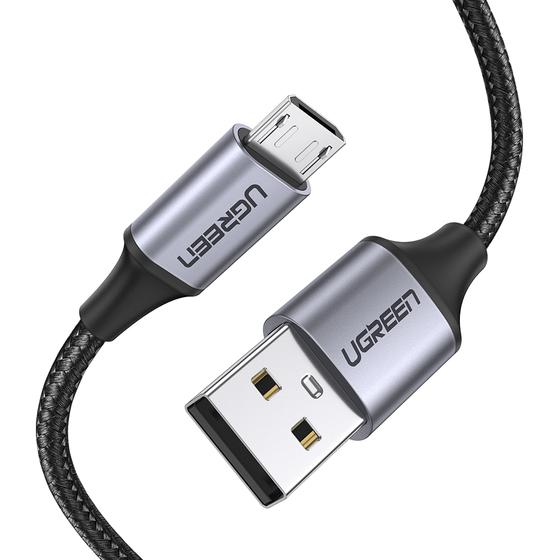 Cáp sạc micro USB 2.0 dài 2m bọc dù sạc 2.4a QC3.0 Ugreen 60148