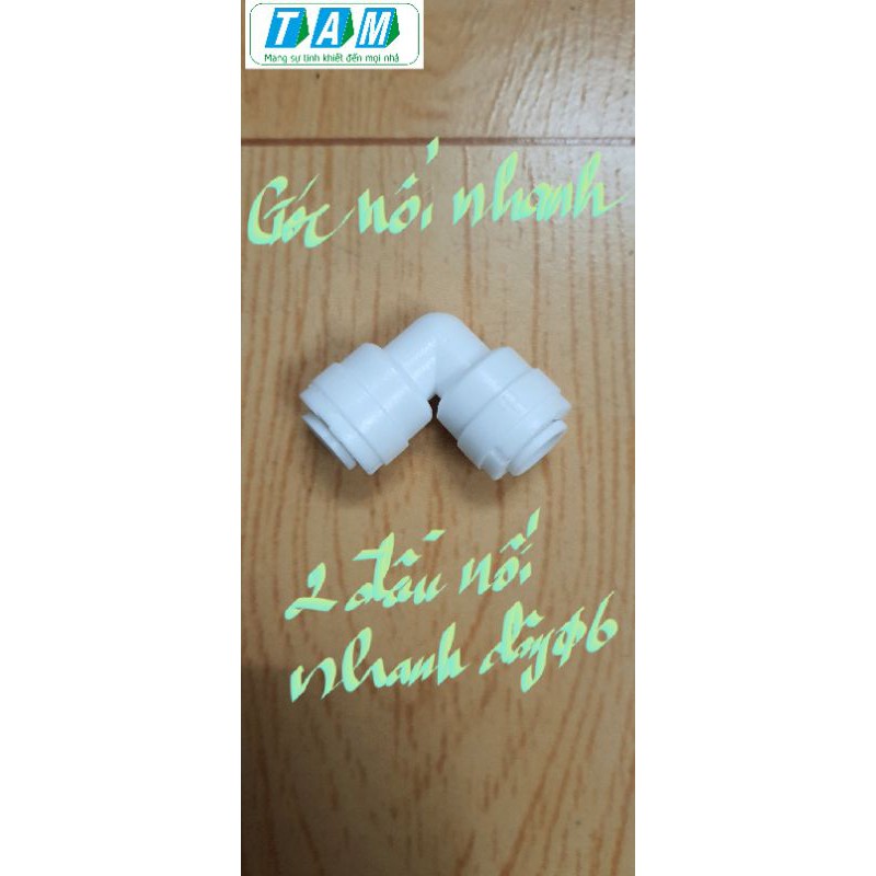 Cút góc dây 6 nối nhanh 2 đầu