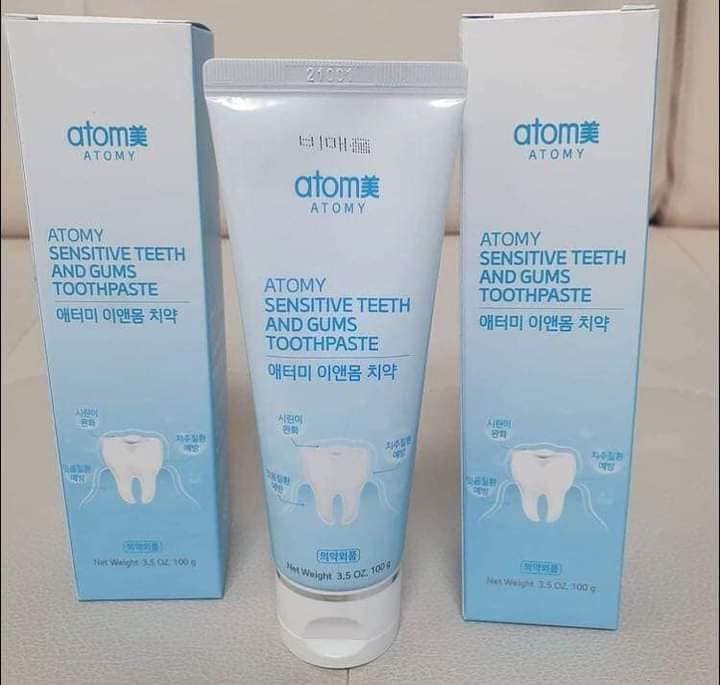 Toothpaste That Eliminates Sensitivity and Sensitivity of Teeth, Restores Tooth Enamel and Prevents Periodontal Disease - Atomy Sensitive Teeth and Gums Toothpaste 100g - 애터미 이앤몸 치약 - Атоми Паста Для Чувствительных Зубов И Десен