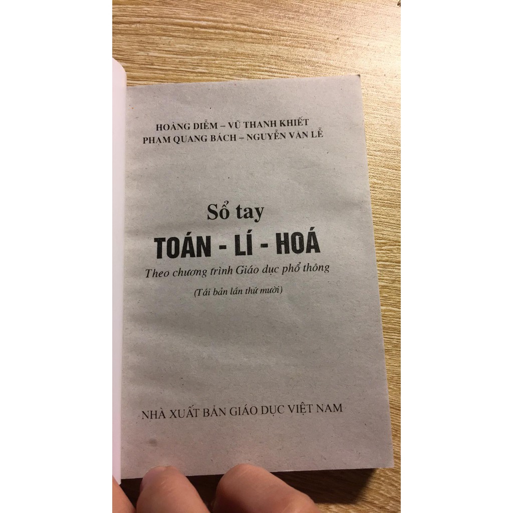 Sổ Tay Toán - Lí - Hóa Cấp 2