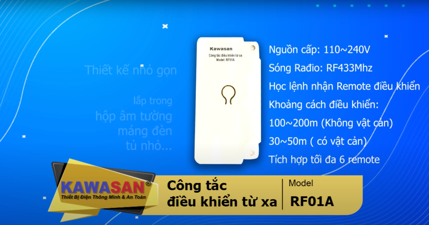 Bộ công tắc điều khiển từ xa RF01A-RM2A