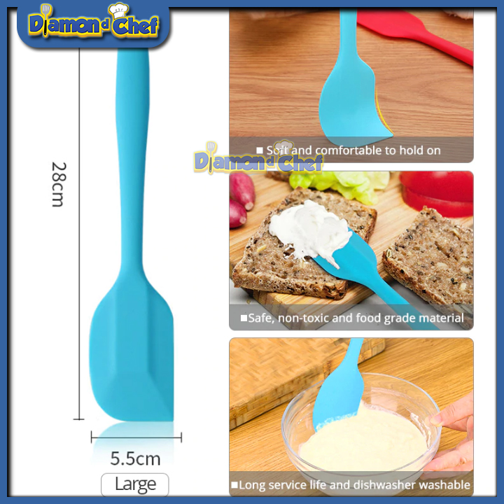 Cây vét bột silicon đúc màu sắc 28cm (phới silicon)