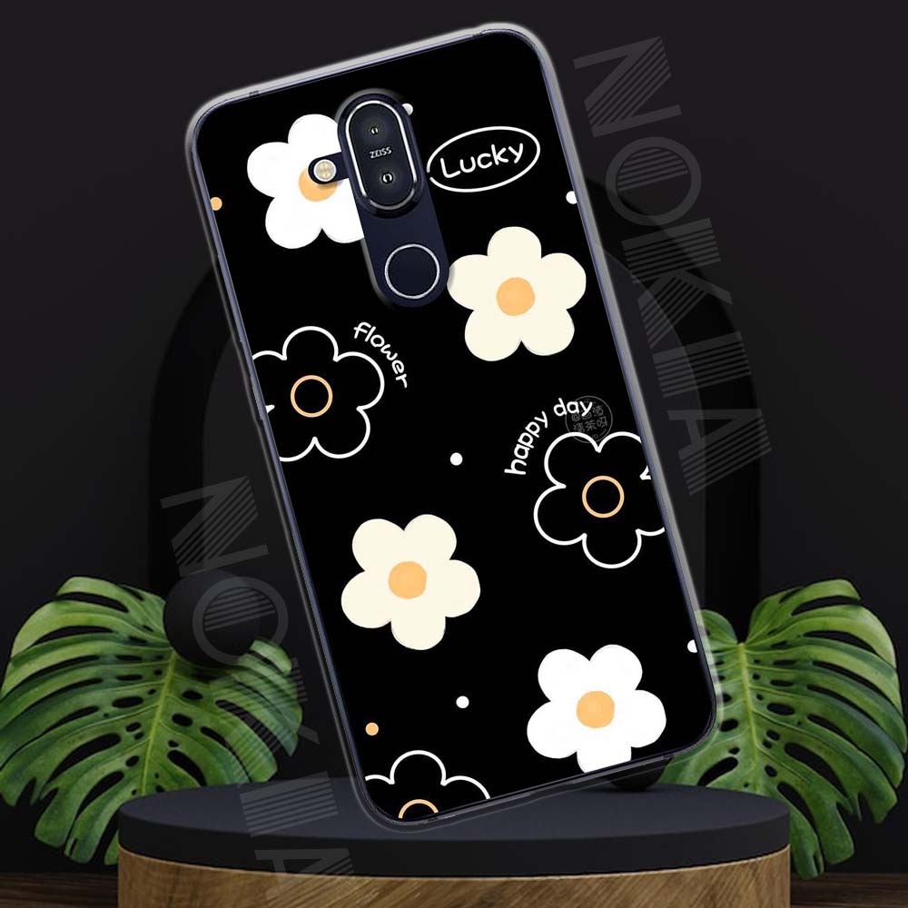 Ốp lưng Nokia 8.1 mẫu BST Hoa lá cành TPU