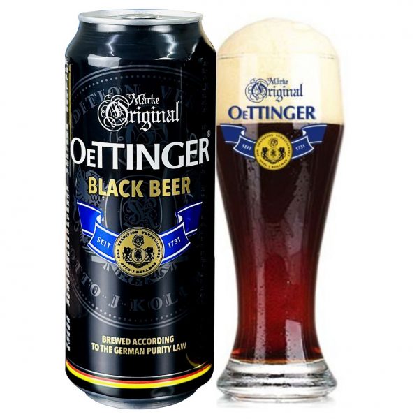 Bia Oettinger Schwarz - nhập khẩu Đức - 1 lon 500ml