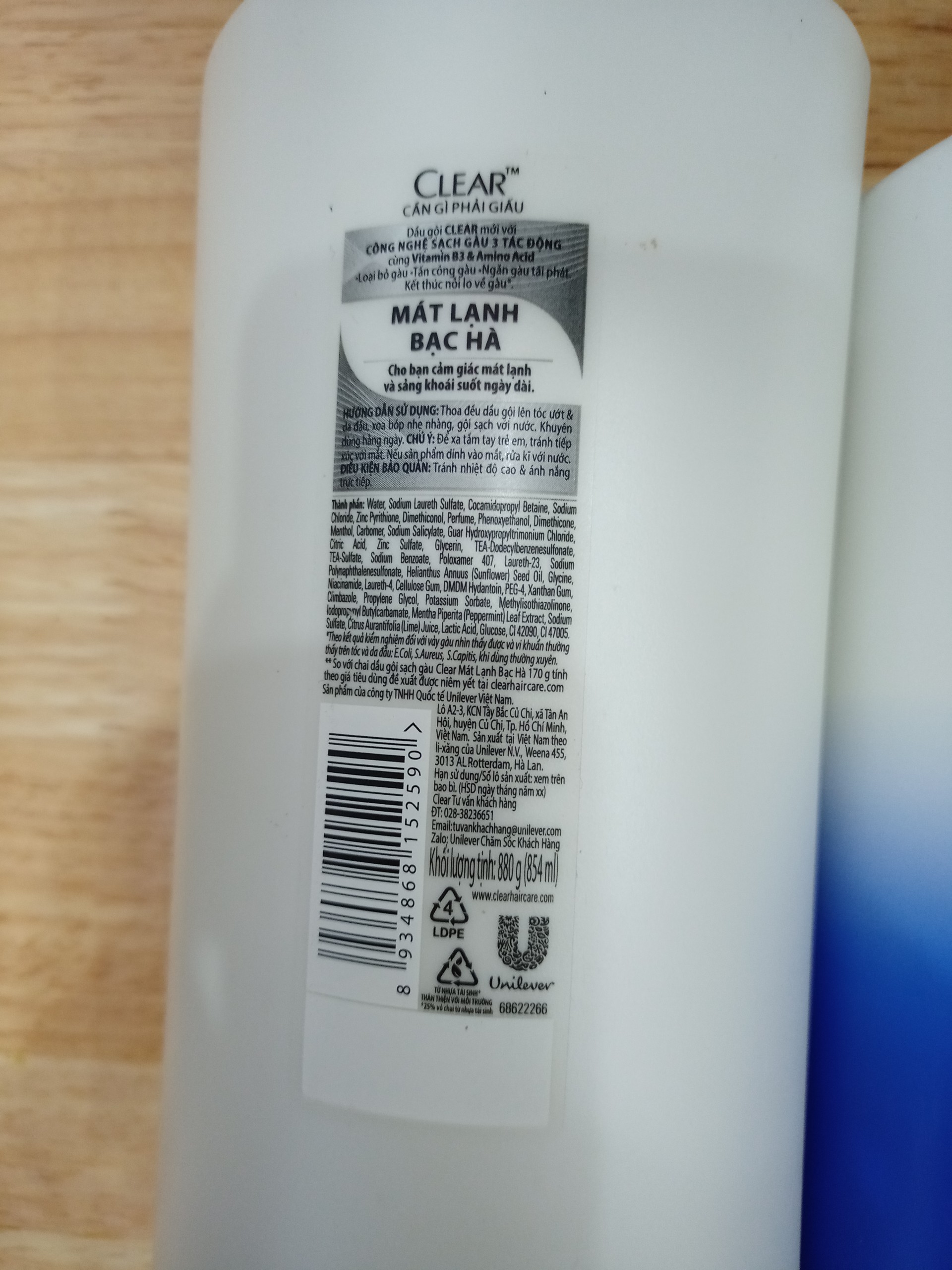 Dầu gội Clear - dầu gội Dove 880ml