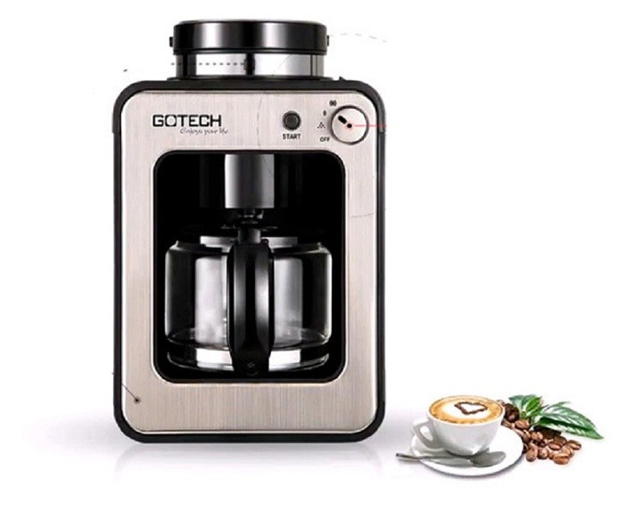 Máy xay và pha cafe tự động gotech 6686A- Máy pha cà phê mini gia đình - Máy pha coffee văn phòng siêu tốc - Máy pha cafe mini siêu tốc- Máy pha cafe hạt và bột tự động