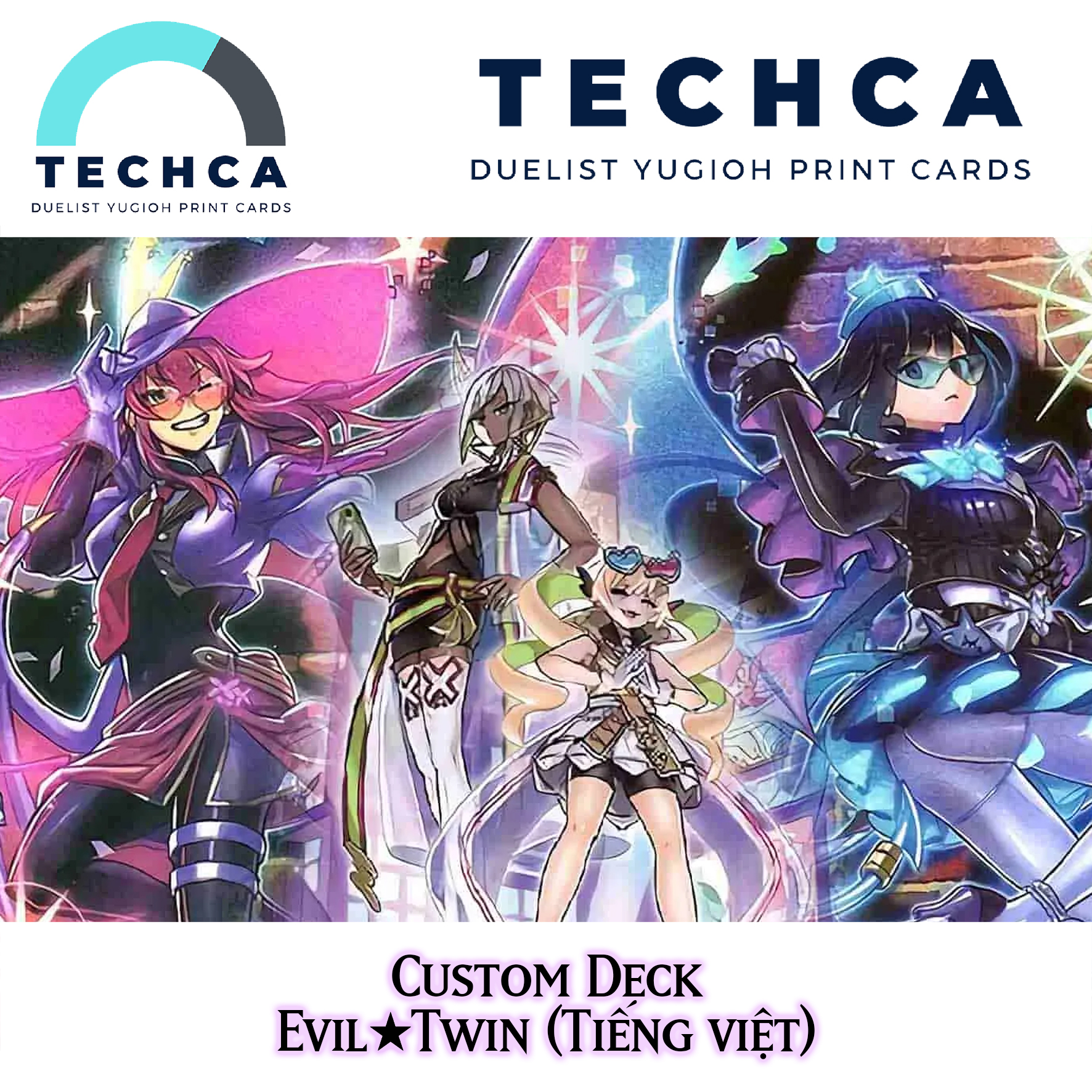 Bài In Tiếng Việt - Bộ bài Yugioh - Custom Deck - Evil★Twin Deck