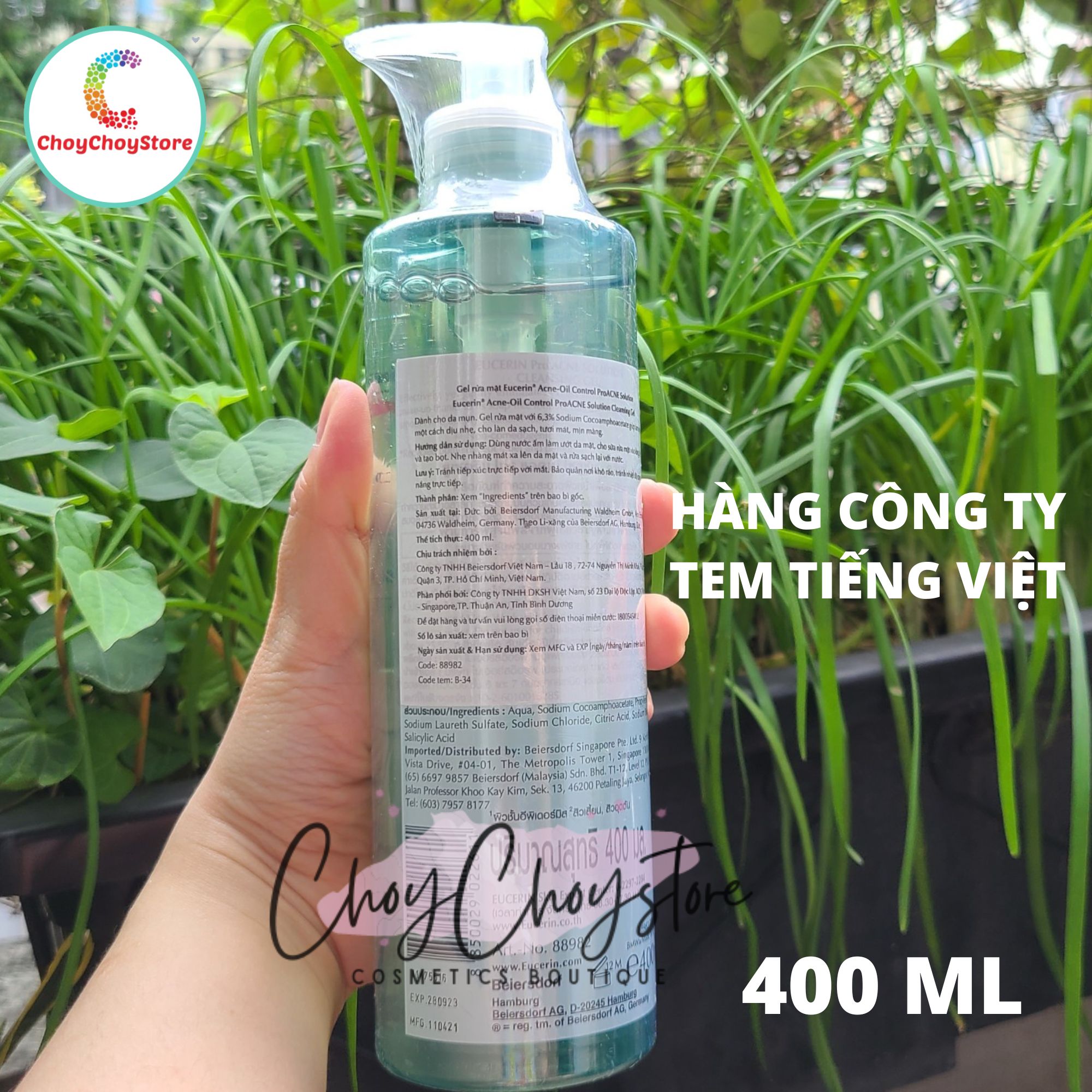 Sữa Rửa Mặt Eucerin ProAcne Solution Cleansing Gel - Gel Rửa Mặt Cho Da Dầu Mụn