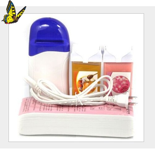 Combo máy wax lông Depilatory + giấy wax+sáp mật ong